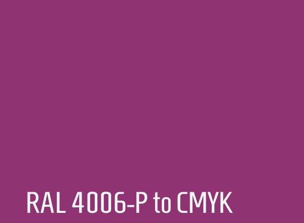 RAL 4006-P to CMYK