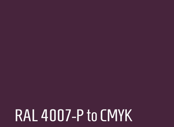 RAL 4007-P to CMYK