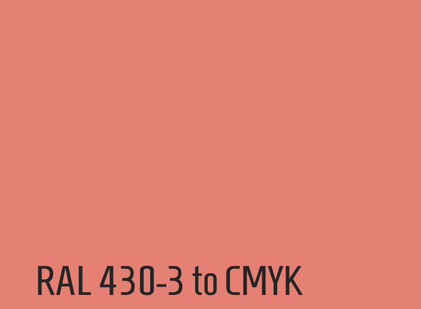 RAL 430-3 to CMYK