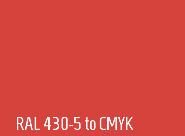 RAL 430-5 to CMYK