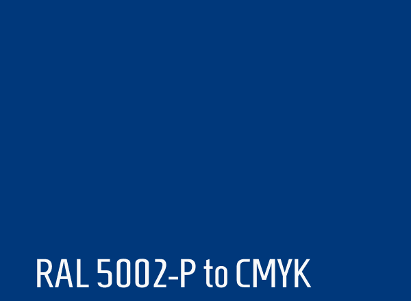 RAL 5002-P to CMYK