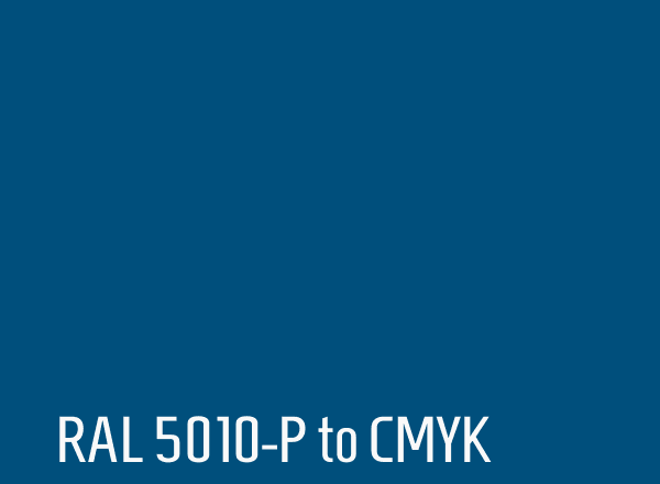 RAL 5010-P to CMYK