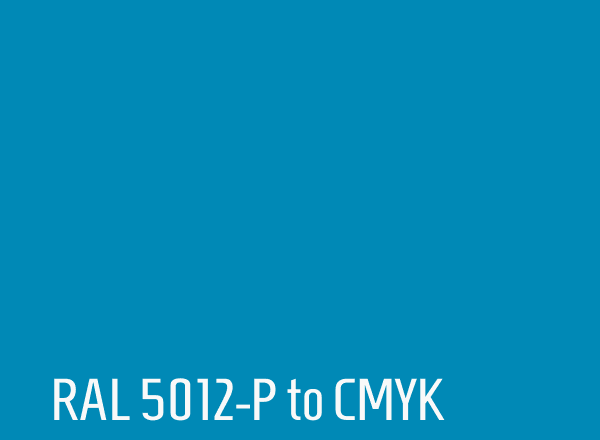 RAL 5012-P to CMYK
