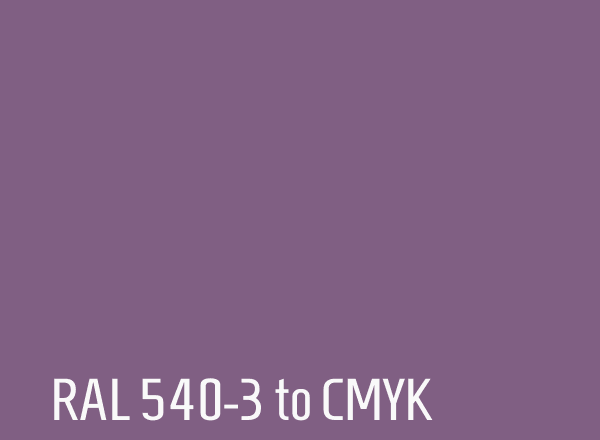 RAL 540-3 to CMYK