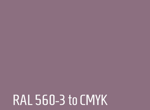 RAL 560-3 to CMYK
