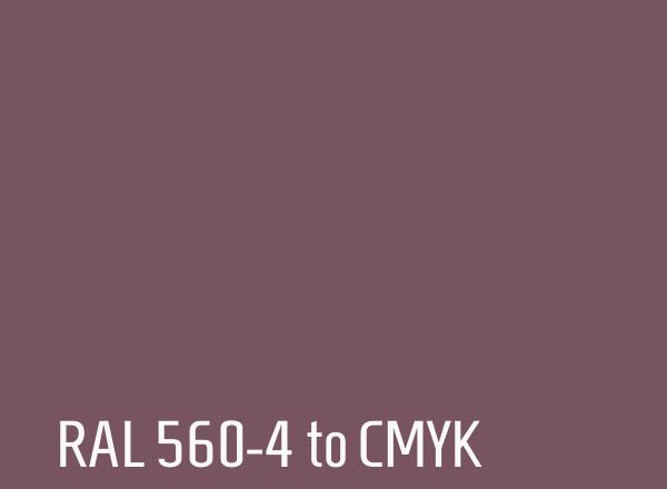 RAL 560-4 to CMYK
