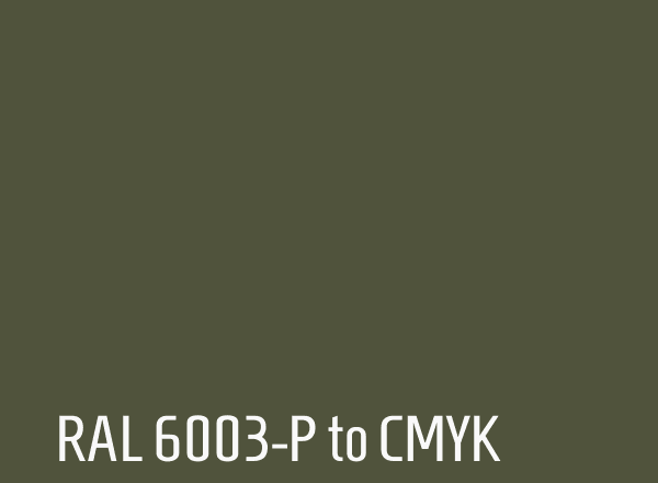 RAL 6003-P to CMYK