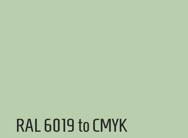 RAL 6019 to CMYK