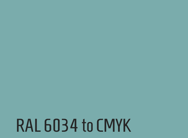 RAL 6034 to CMYK