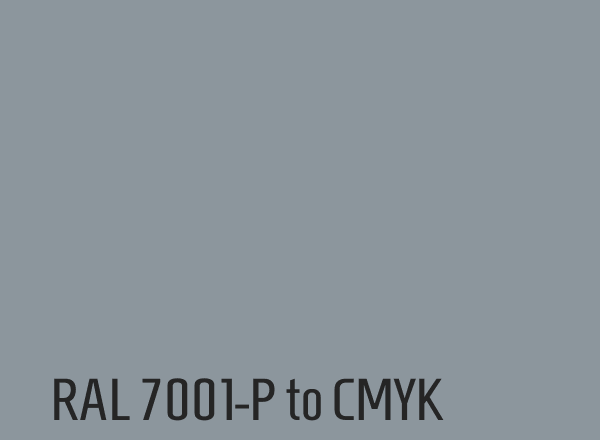 RAL 7001-P to CMYK