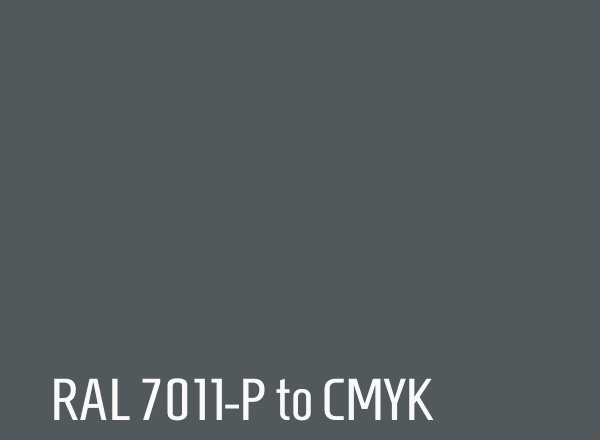 RAL 7011-P to CMYK
