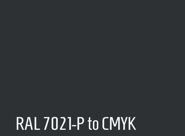 RAL 7021-P to CMYK