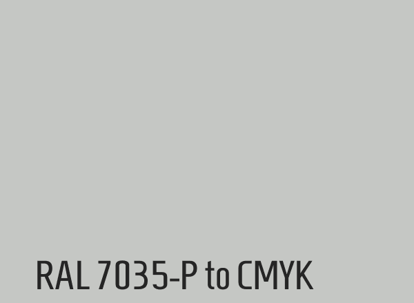 RAL 7035-P to CMYK