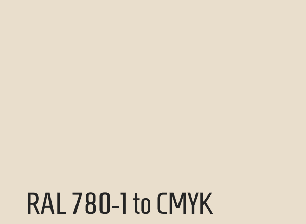 RAL 780-1 to CMYK