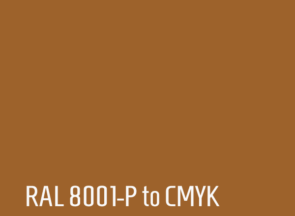 RAL 8001-P to CMYK