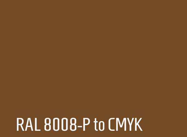 RAL 8008-P to CMYK