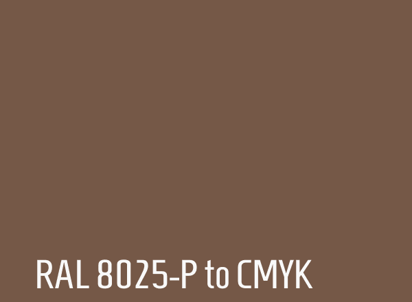 RAL 8025-P to CMYK