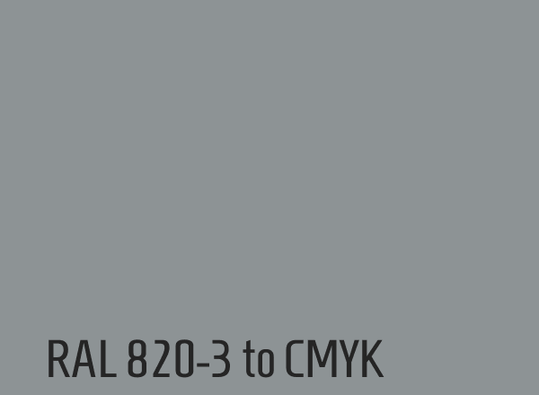 RAL 820-3 to CMYK