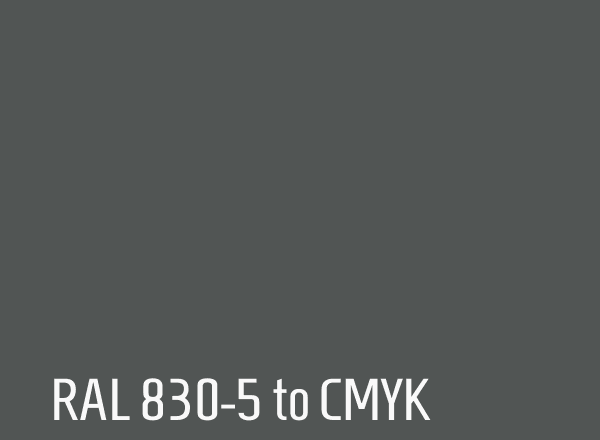 RAL 830-5 to CMYK