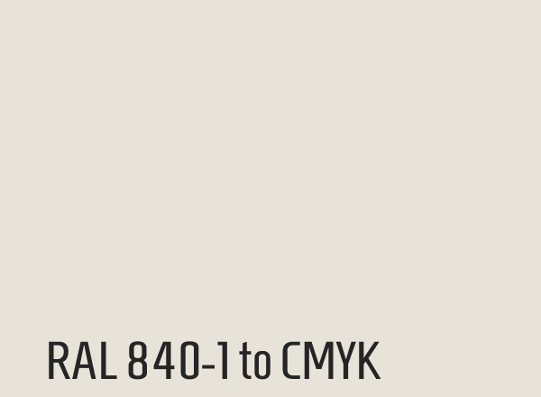 RAL 840-1 to CMYK