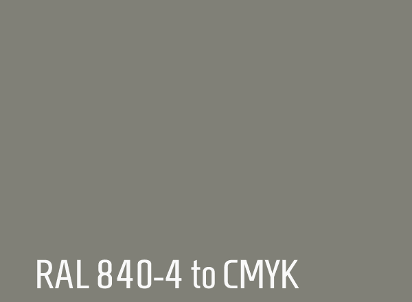 RAL 840-4 to CMYK