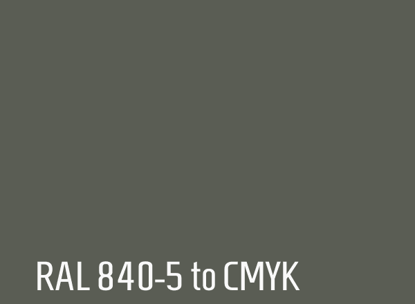 RAL 840-5 to CMYK