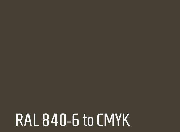 RAL 840-6 to CMYK