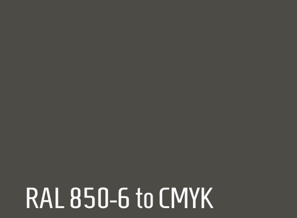 RAL 850-6 to CMYK