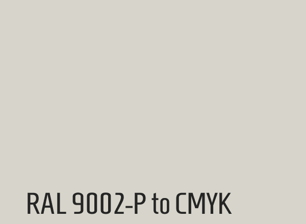RAL 9002-P to CMYK