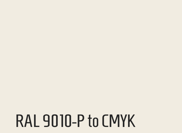 RAL 9010-P to CMYK
