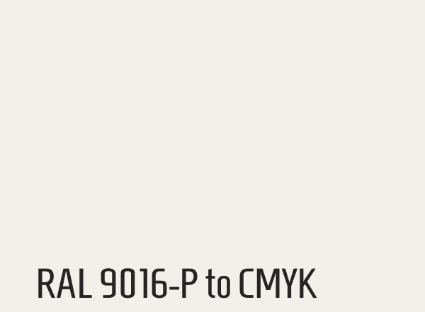 RAL 9016-P to CMYK