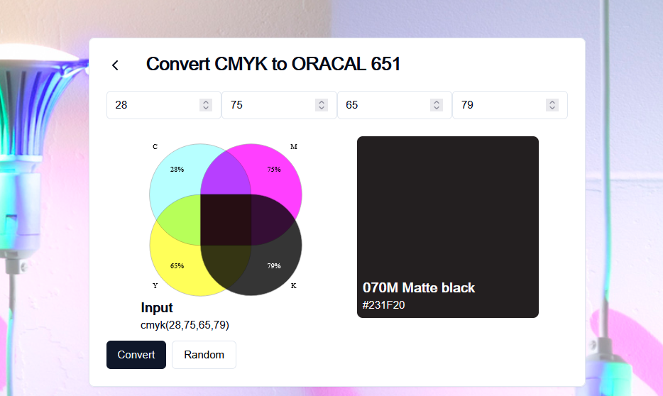 cmyk to oracal 651 random